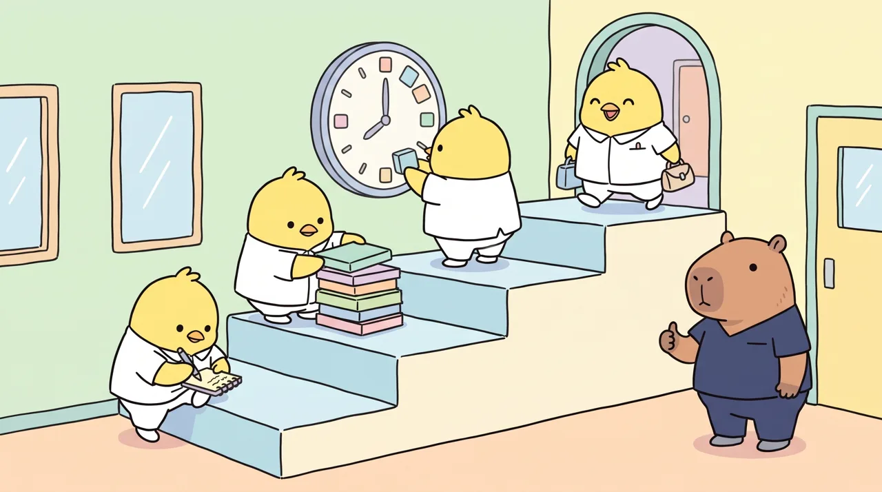 速く書くことよりも、書くタイミングと記録の構造、時間配分を変えることが、勤務時間内に記録を終えるうえで効果的です。