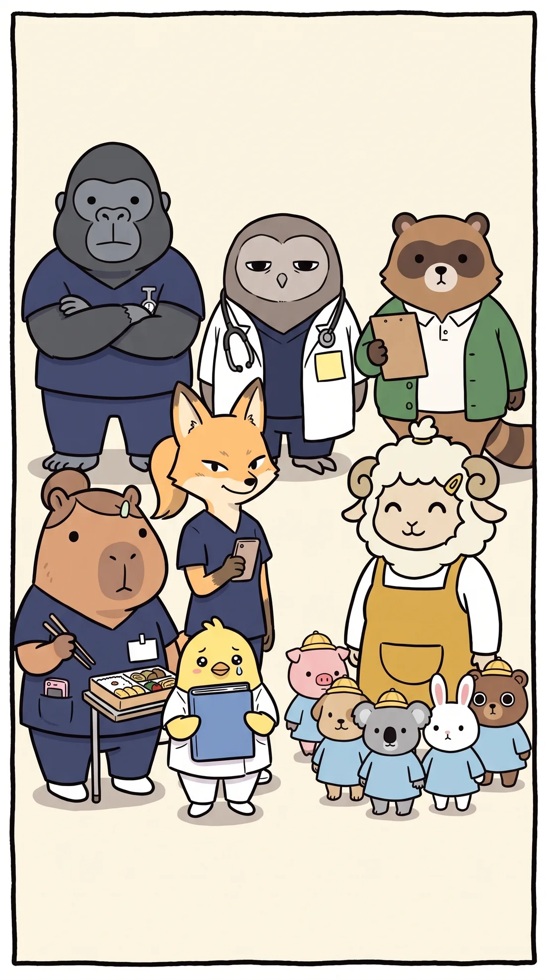 ろうどうぶつのキャラクター集合